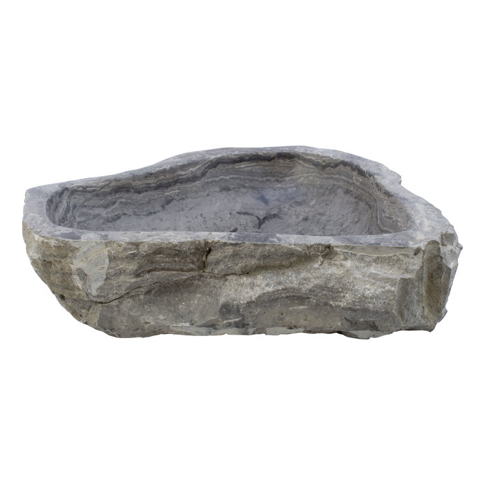 Indomarmer Waschbecken aus Schwarzem Onyx 60x50x15cm