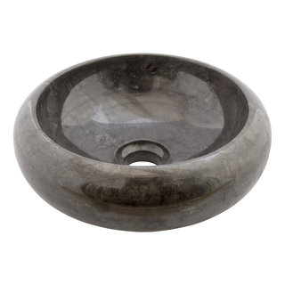 Indomarmer Schwarz Marmor WC-Becken Donat Ø 30 x H 10 cm
