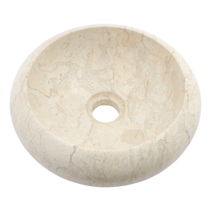 Indomarmer Creme Marmor WC-Becken Donat Ø 30 x H 10 cm