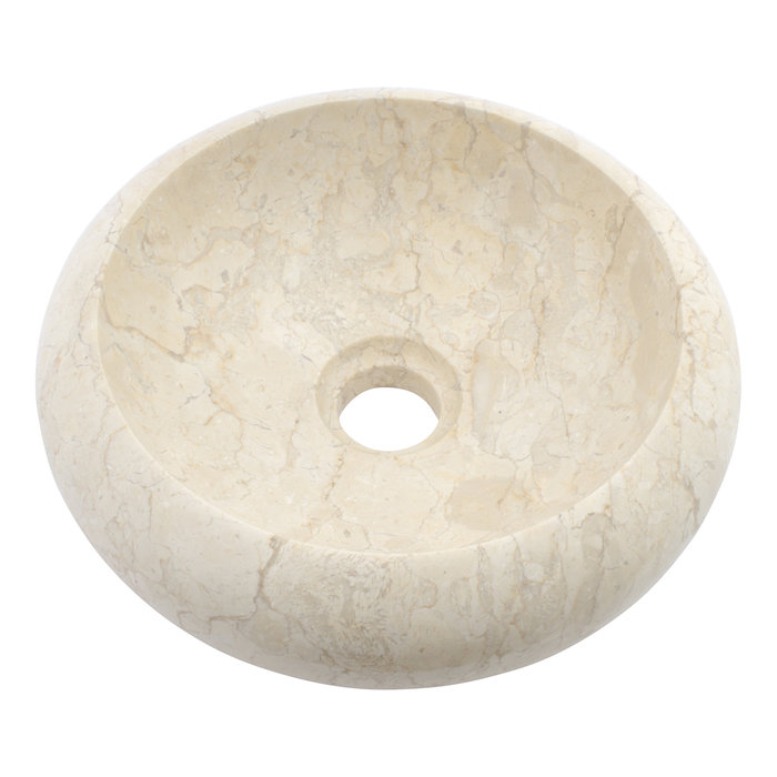 Indomarmer Toiletfontein Donut Crème Marmer Ø 30 x H 10 cm