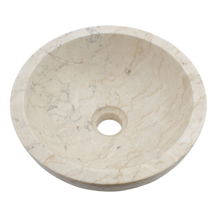 Indomarmer Cream Marble Toilet Fountain Ø 30 x H 12 cm
