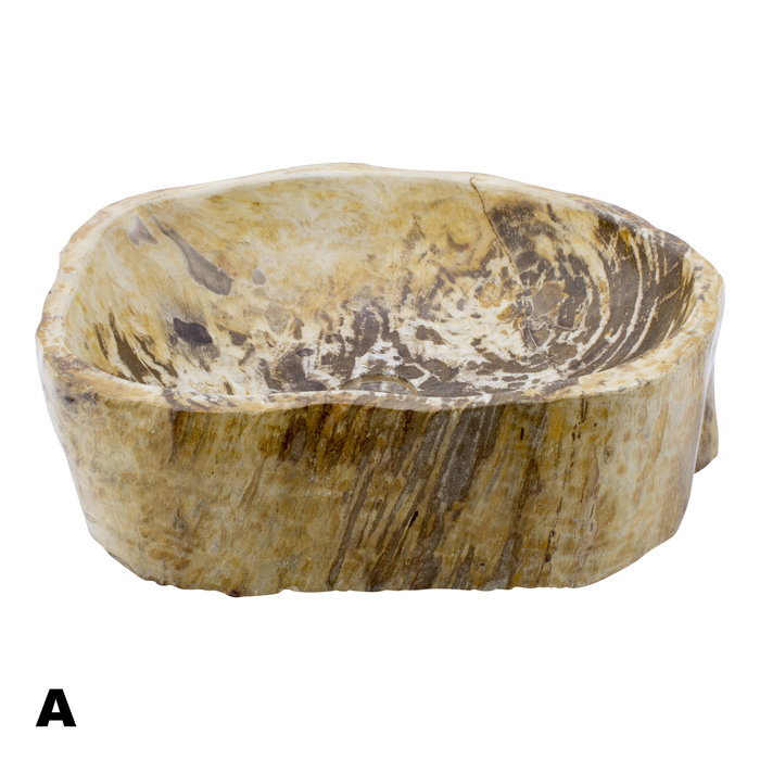 Indomarmer Polished Petrified Wood Washbasin Set