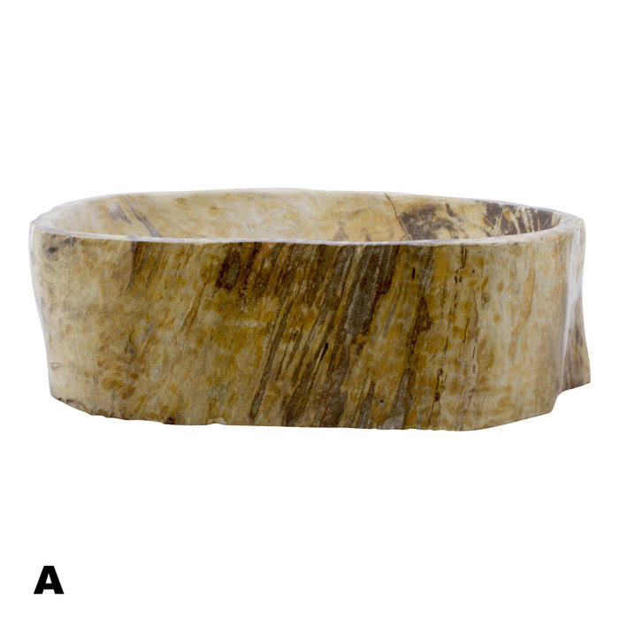 Indomarmer Polished Petrified Wood Washbasin Set