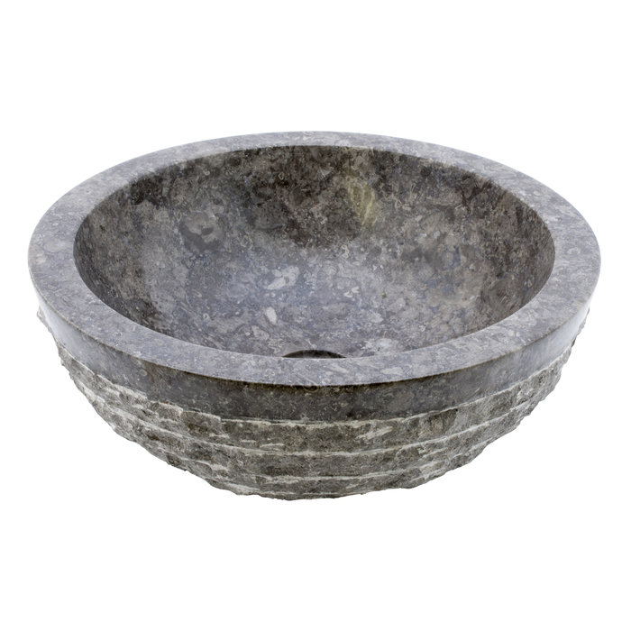 Indomarmer Grauem Marmor Waschbecken Marmo-Polish  Ø 40 x H 15 cm