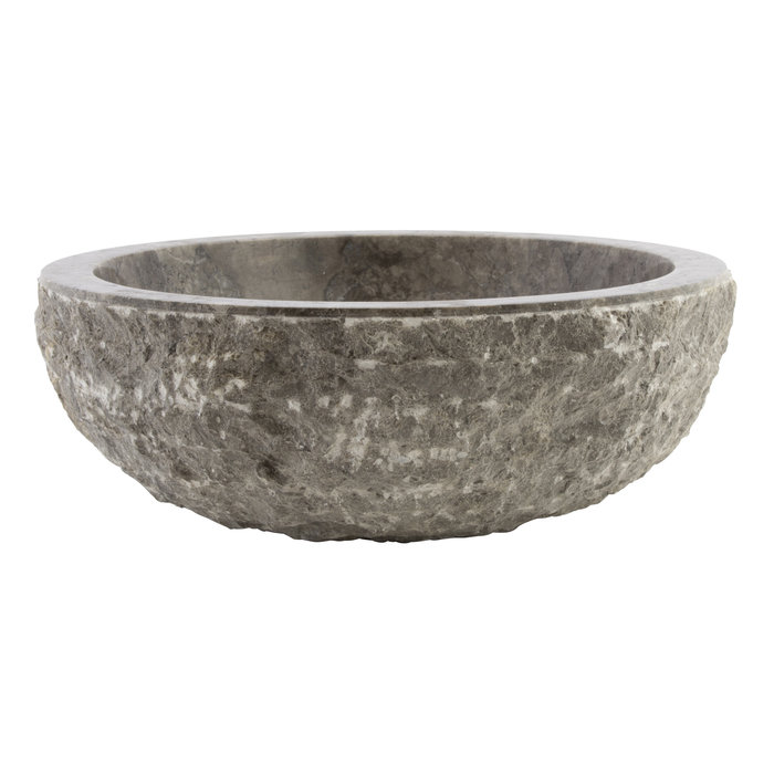 Indomarmer Grauem Marmor Waschbecken Full-Marmo  Ø 40 x H 15 cm