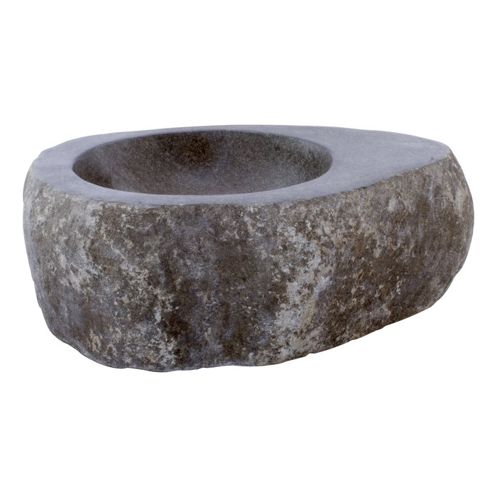 Indomarmer Rivierstenen Wasbak Bowl 50x40x15cm