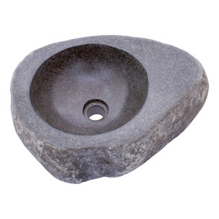 Indomarmer Rivierstenen Wasbak Bowl 50x40x15cm