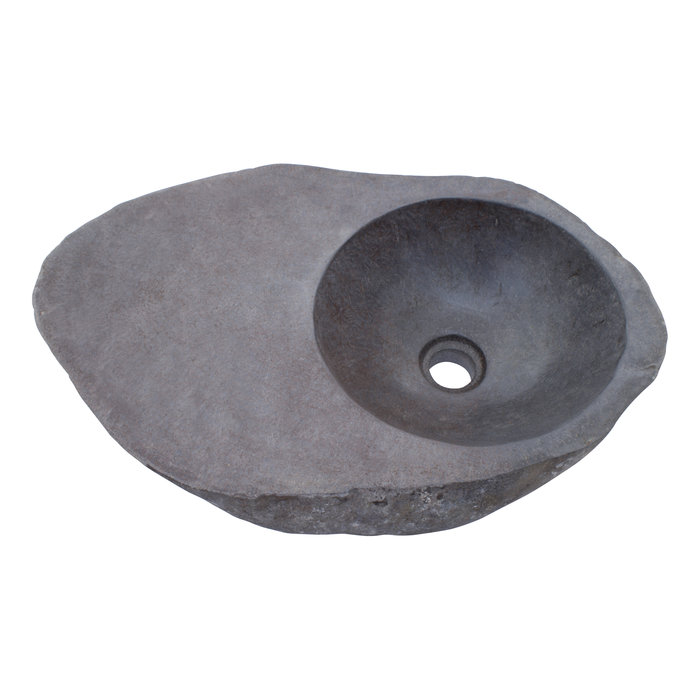 Indomarmer Waschbecken aus Flussstein Bowl 58x36x15cm