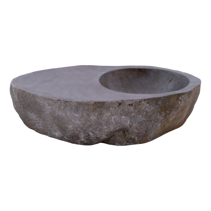 Indomarmer Rivierstenen Wasbak Bowl 58x36x15cm