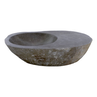 Indomarmer Waschbecken aus Flussstein Bowl 56x41x15cm
