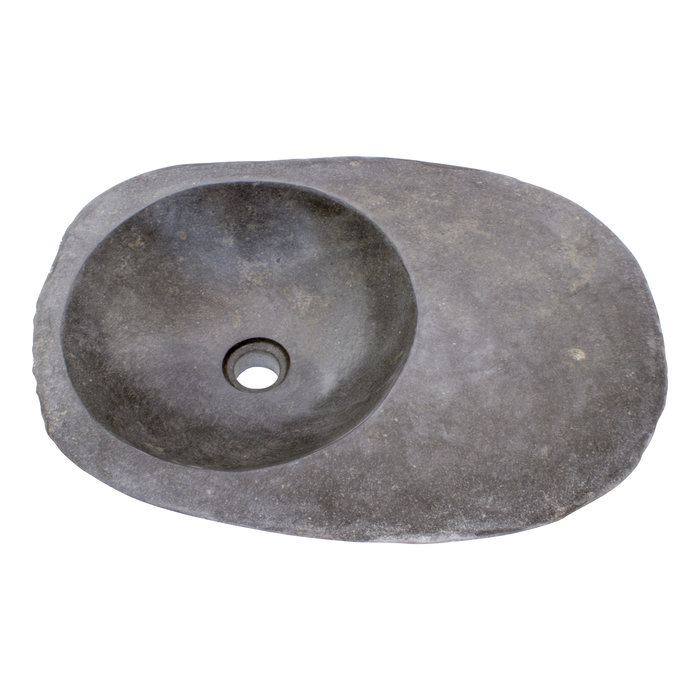 Indomarmer Rivierstenen Wasbak Bowl 56x41x15cm