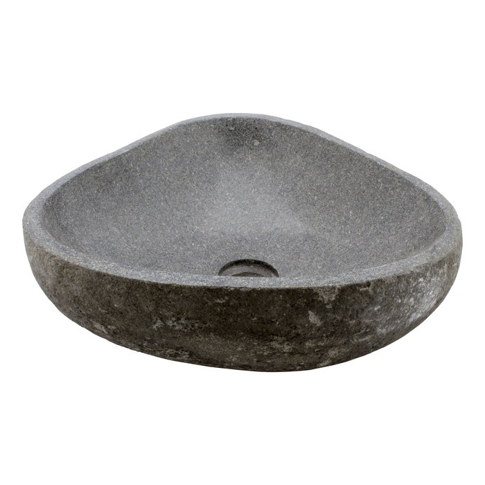 Indomarmer Waschbecken aus Flussstein 43x39x15cm