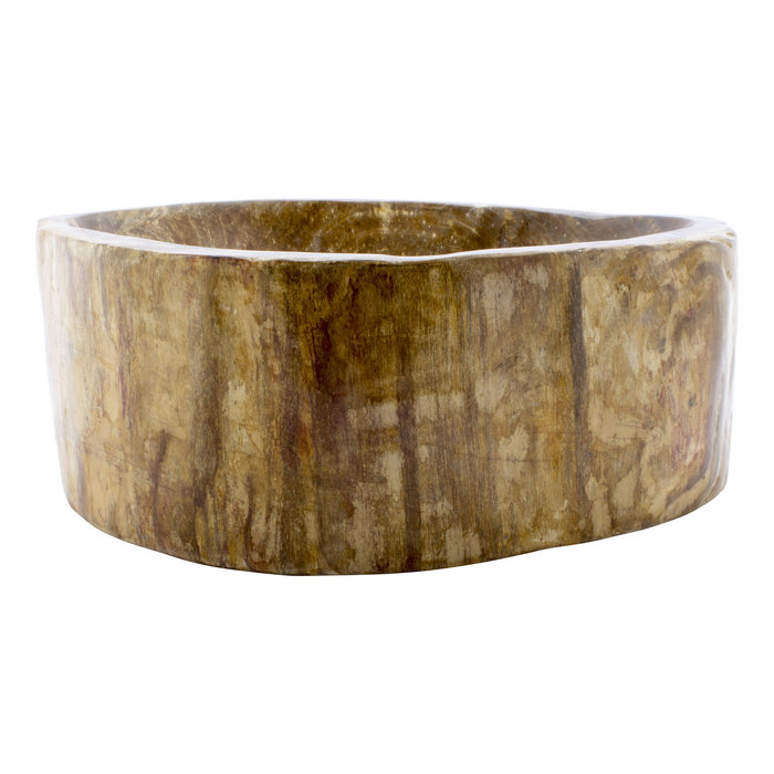 Indomarmer Polierte Waschbecken aus Versteinertes Holz 40x33x15cm