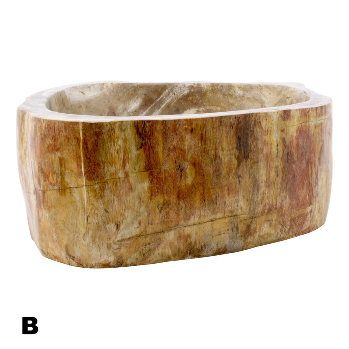 Indomarmer Polished Petrified Wood Washbasin Set