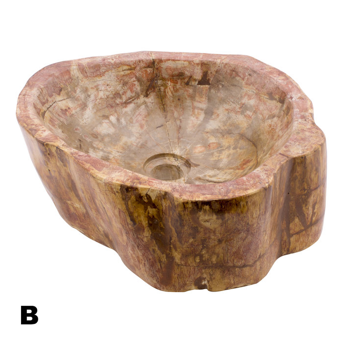 Indomarmer Polished Petrified Wood Washbasin Set