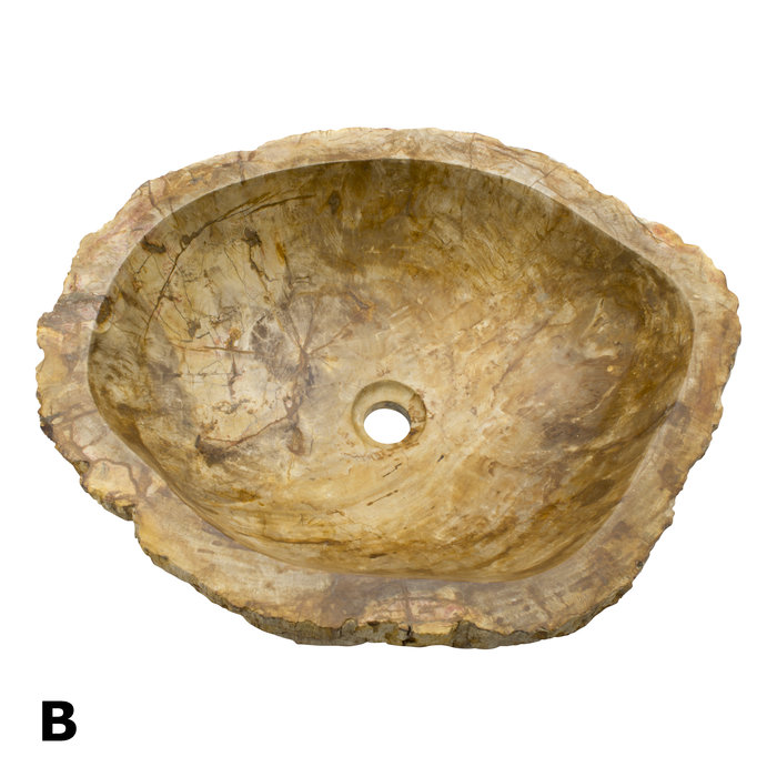 Indomarmer Petrified Wood Washbasin Set