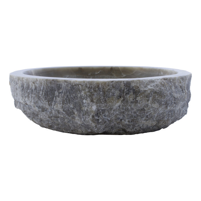 Indomarmer Waschbecken aus Schwarzem Onyx 50x42x15cm