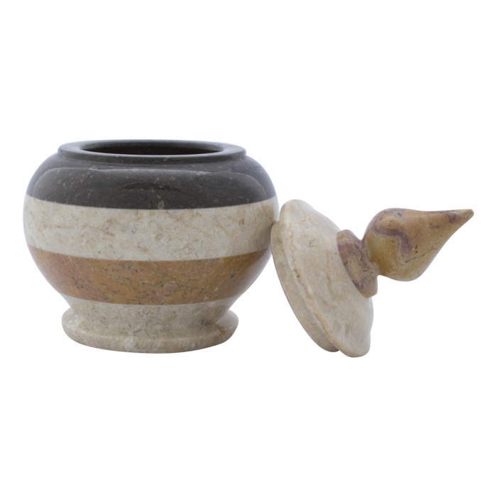 Indomarmer Pot Met Deksel H13cm Ø 11cm