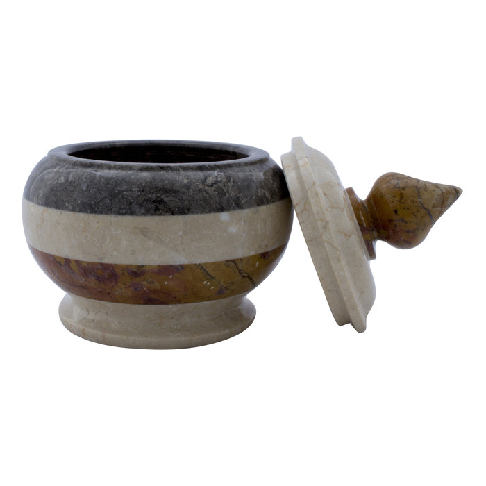 Indomarmer Pot Met Deksel H22cm Ø 18cm