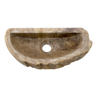 Indomarmer WC-Becken aus Versteinertes Holz