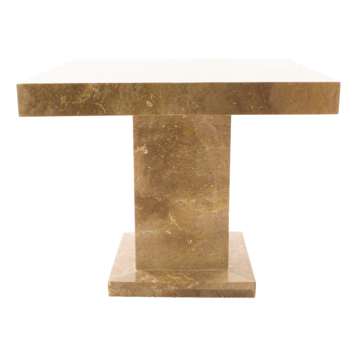Indomarmer Bijzettafel Vierkant 50x50x40 cm Rood Marmer