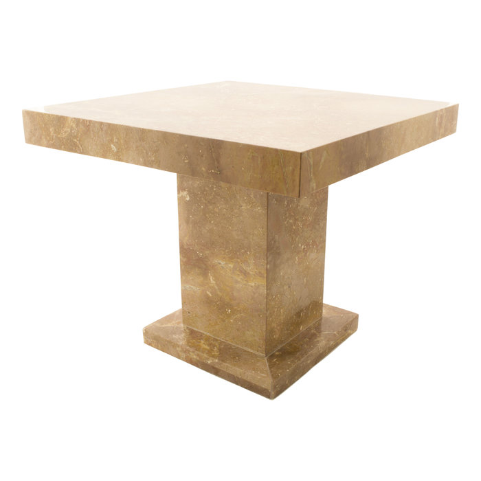 Indomarmer Bijzettafel Vierkant 50x50x40 cm Rood Marmer