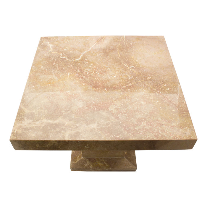 Indomarmer Bijzettafel Vierkant 50x50x40 cm Rood Marmer