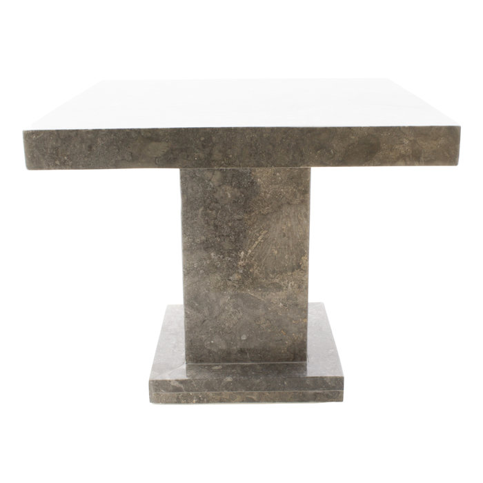 Indomarmer Side table Square 50x50x40 cm Grey Marble