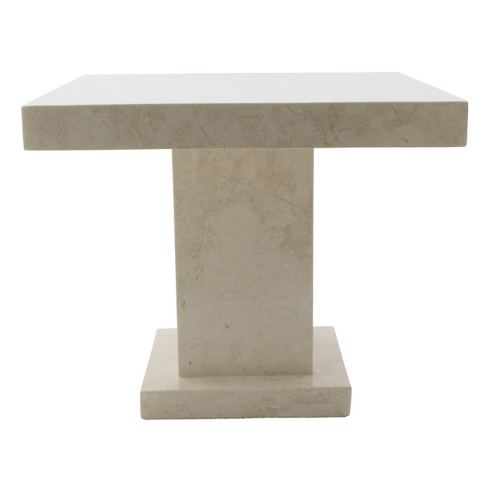 Indomarmer Side table Square 50x50x40 cm Cream Marble