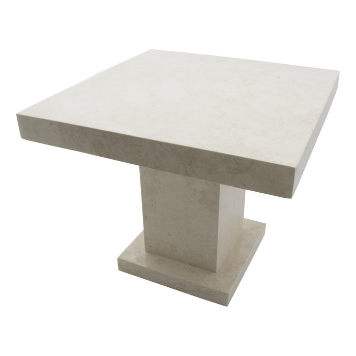 Indomarmer Side table Square 50x50x40 cm Cream Marble