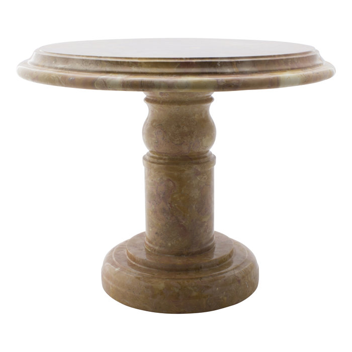 Indomarmer Bijzettafel Rond Ø50xH40 cm Rood Marmer