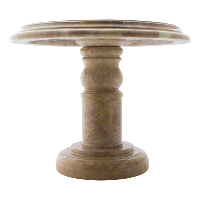 Indomarmer Bijzettafel Rond Ø50xH40 cm Rood Marmer