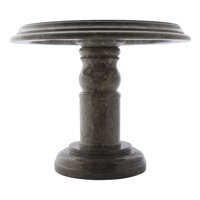 Indomarmer Bijzettafel Rond Ø50xH40 cm Grijs Marmer