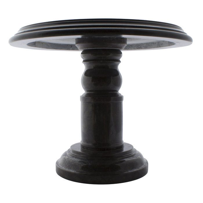 Indomarmer Beistelltisch Rund Ø50xH40 cm Schwarz Marmor