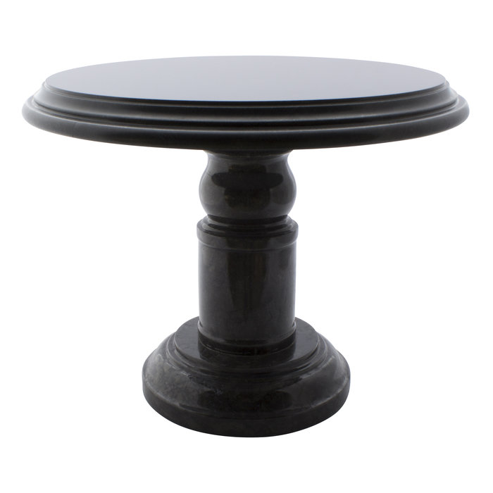 Indomarmer Side table Round Ø50xH40 cm Black Marble