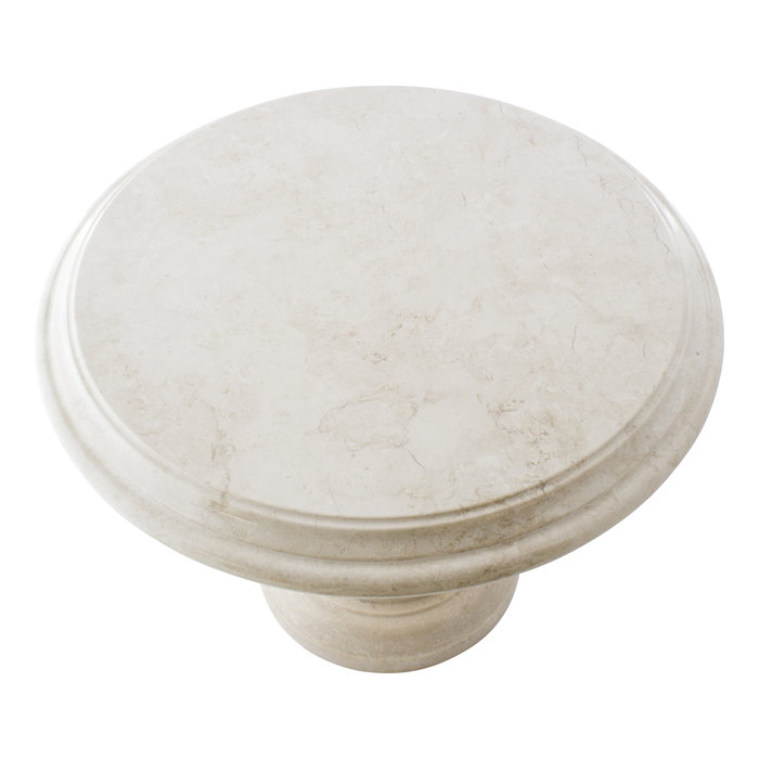 Indomarmer Bijzettafel Rond Ø50xH40 cm Crème Marmer