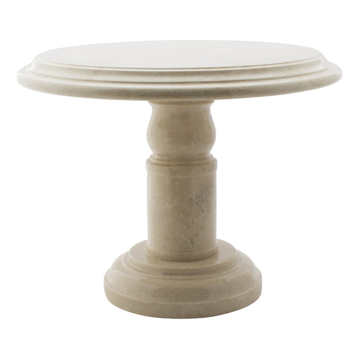 Indomarmer Bijzettafel Rond Ø50xH40 cm Crème Marmer