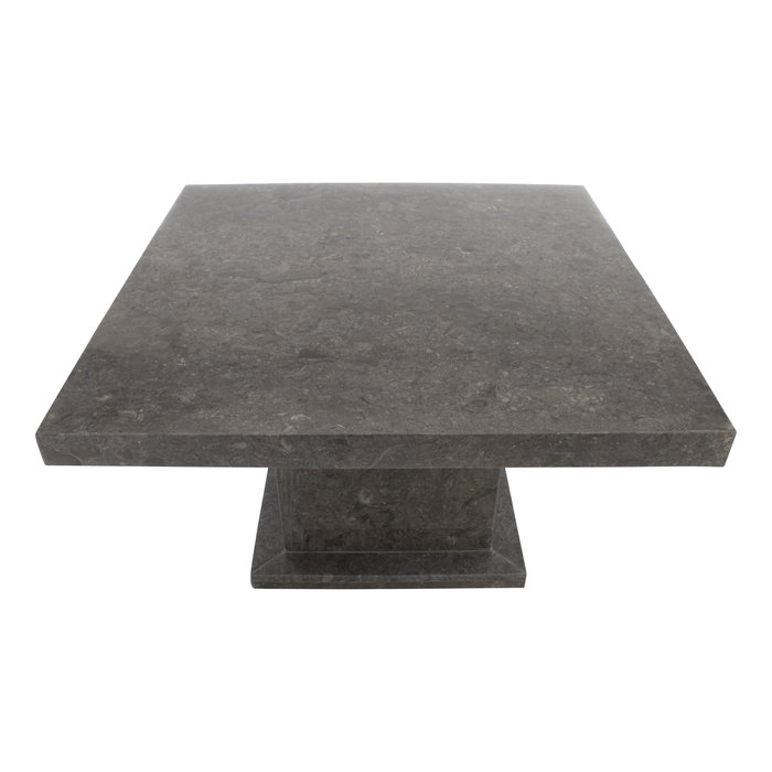 Indomarmer Couchtisch Quadrat 80x80x45 cm Grauer Marmor