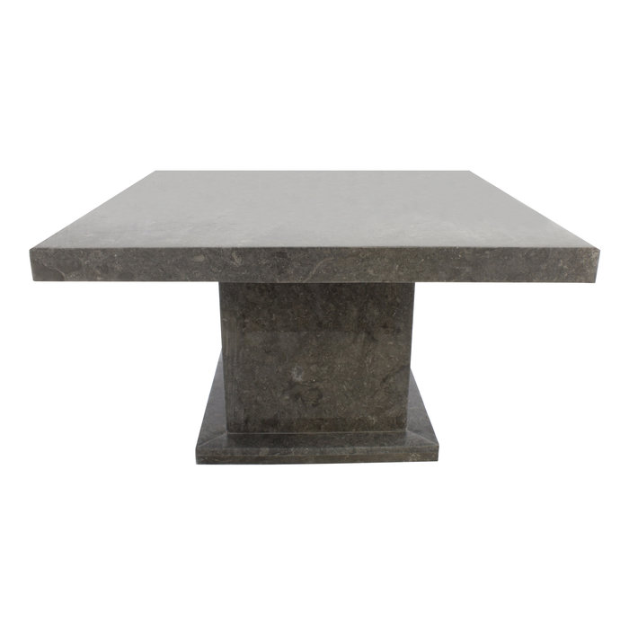 Indomarmer Couchtisch Quadrat 80x80x45 cm Grauer Marmor