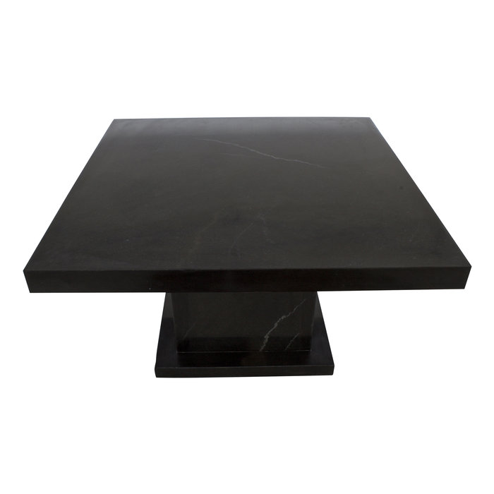 Indomarmer Couchtisch Quadrat 80x80x45 cm Schwarz Marmor