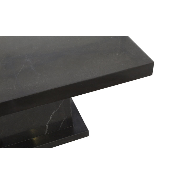 Indomarmer Couchtisch Quadrat 80x80x45 cm Schwarz Marmor