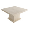 Indomarmer Couchtisch Quadrat 80x80x45 cm Creme Marmor