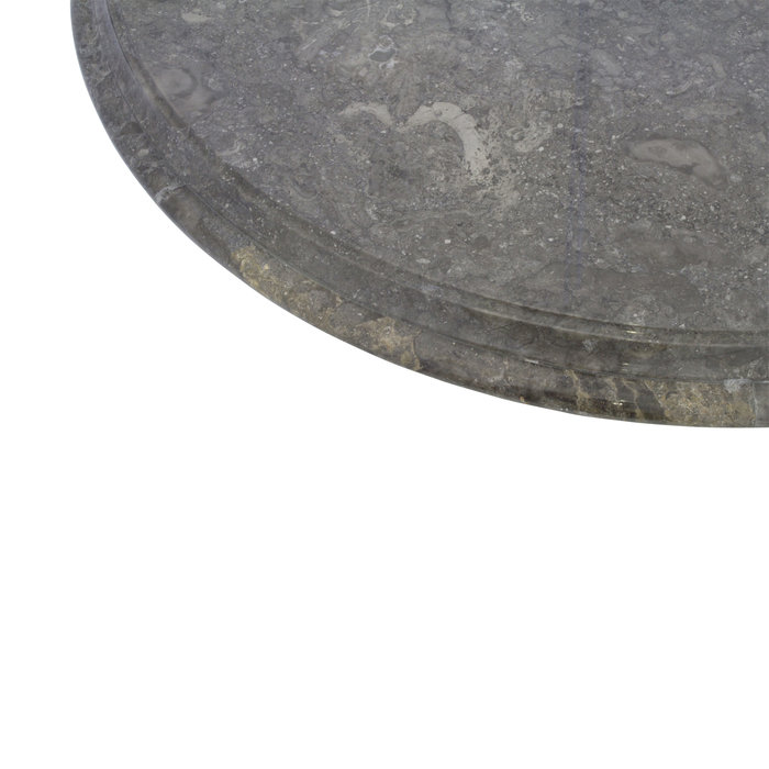 Indomarmer Couchtisch Rund Ø80xH45 cm Grauer Marmor