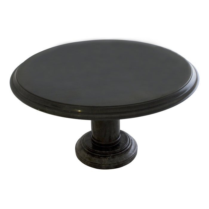 Indomarmer Couchtisch Rund Ø80xH45 cm Schwarz Marmor