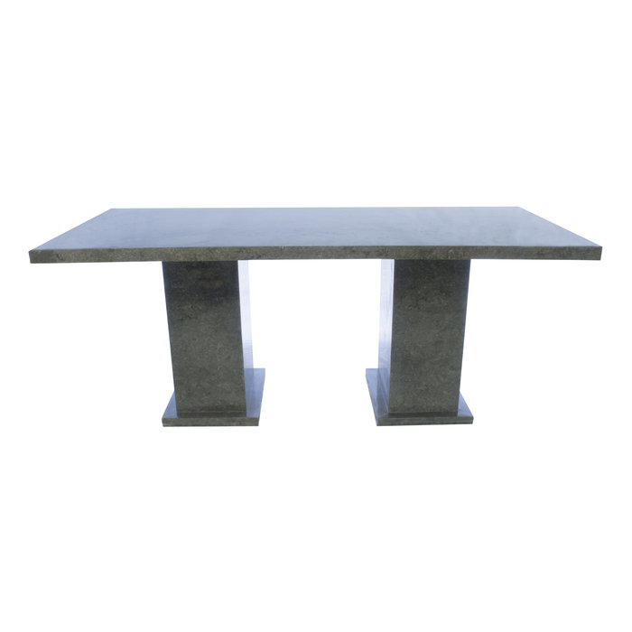 Indomarmer Esstisch Rechteck 200x90x79 cm Grauer Marmor