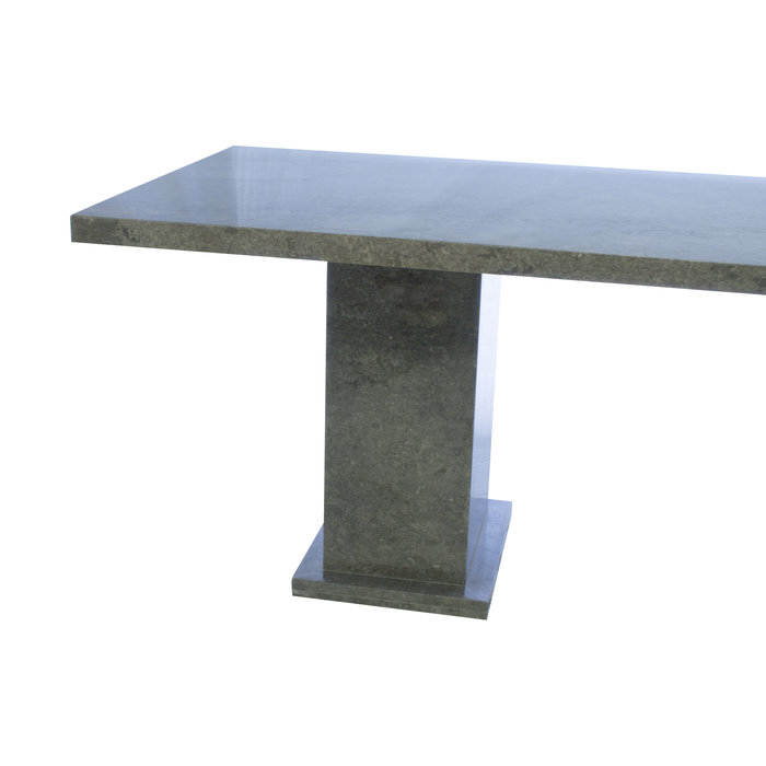 Indomarmer Eettafel Rechthoek 200x90x79 cm Grijs Marmer