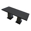 Dining Table Rectangle 200x90x79 cm Black Marble