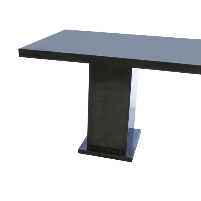 Indomarmer Eettafel Rechthoek 200x90x79 cm Zwart Marmer