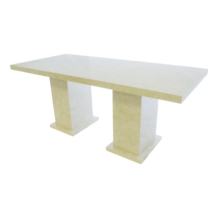 Indomarmer Esstisch Rechteck 200x90x79 cm Creme Marmor