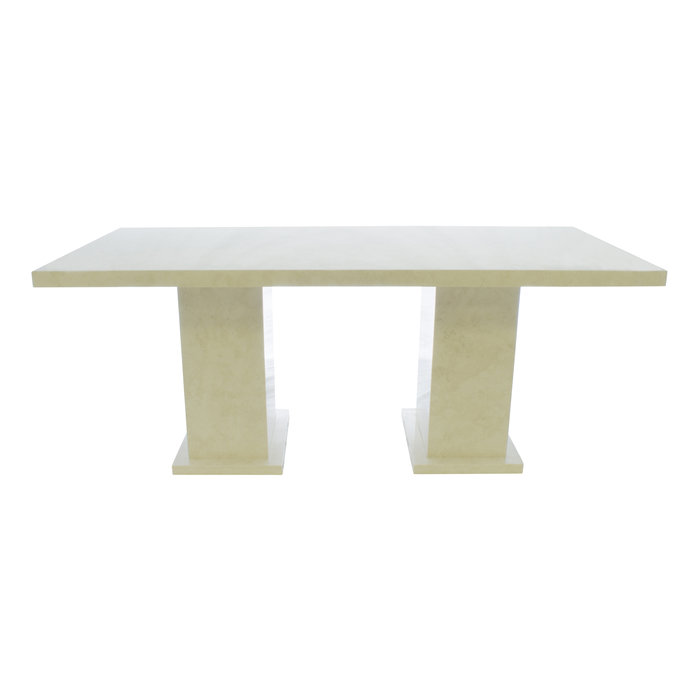 Indomarmer Eettafel Rechthoek 200x90x79 cm Crème Marmer